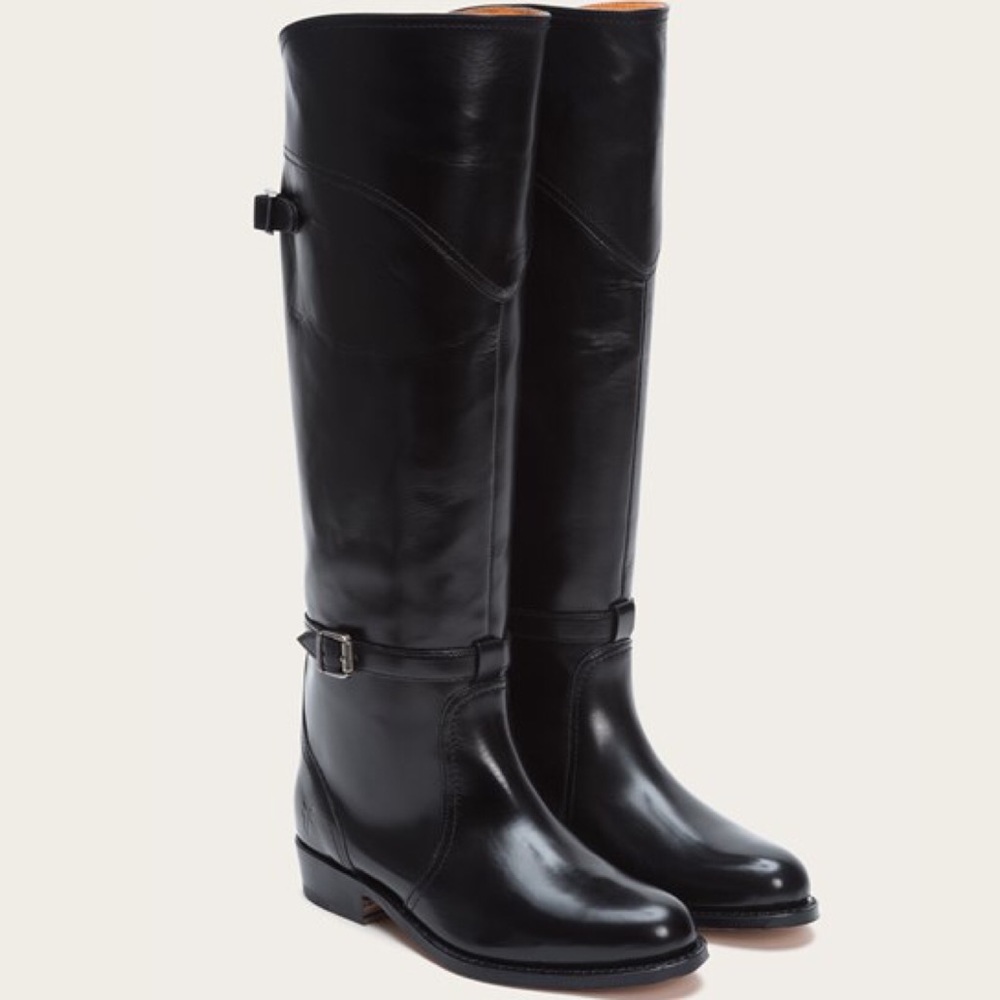 Dorado Buckle Knee High Boots Black 5.5